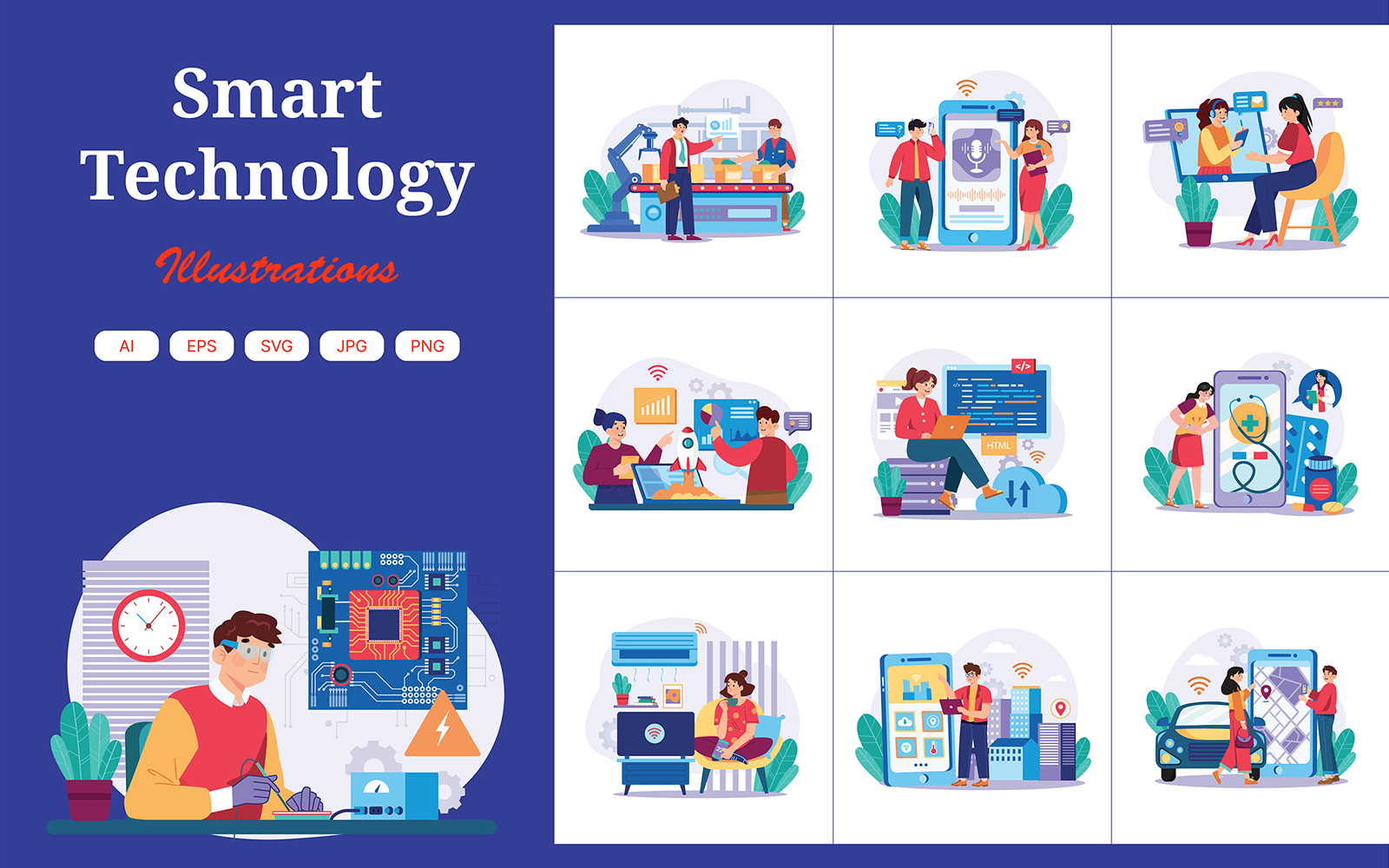 M682_ Modern Technology Illustration Pack 2