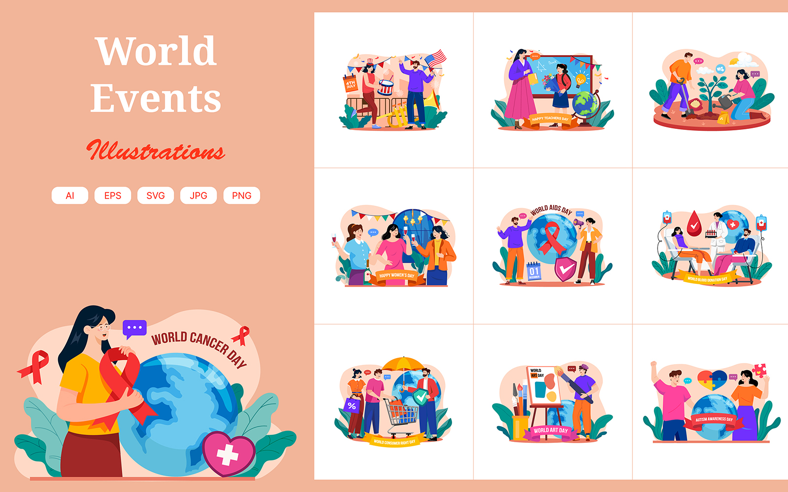 M697_ World Events Illustration Pack 1