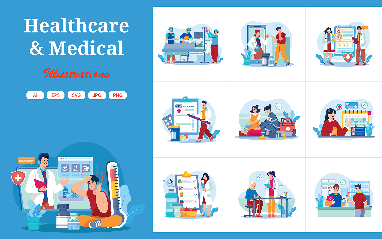 M699_ Medical And Healthcare Illustration Pack 2