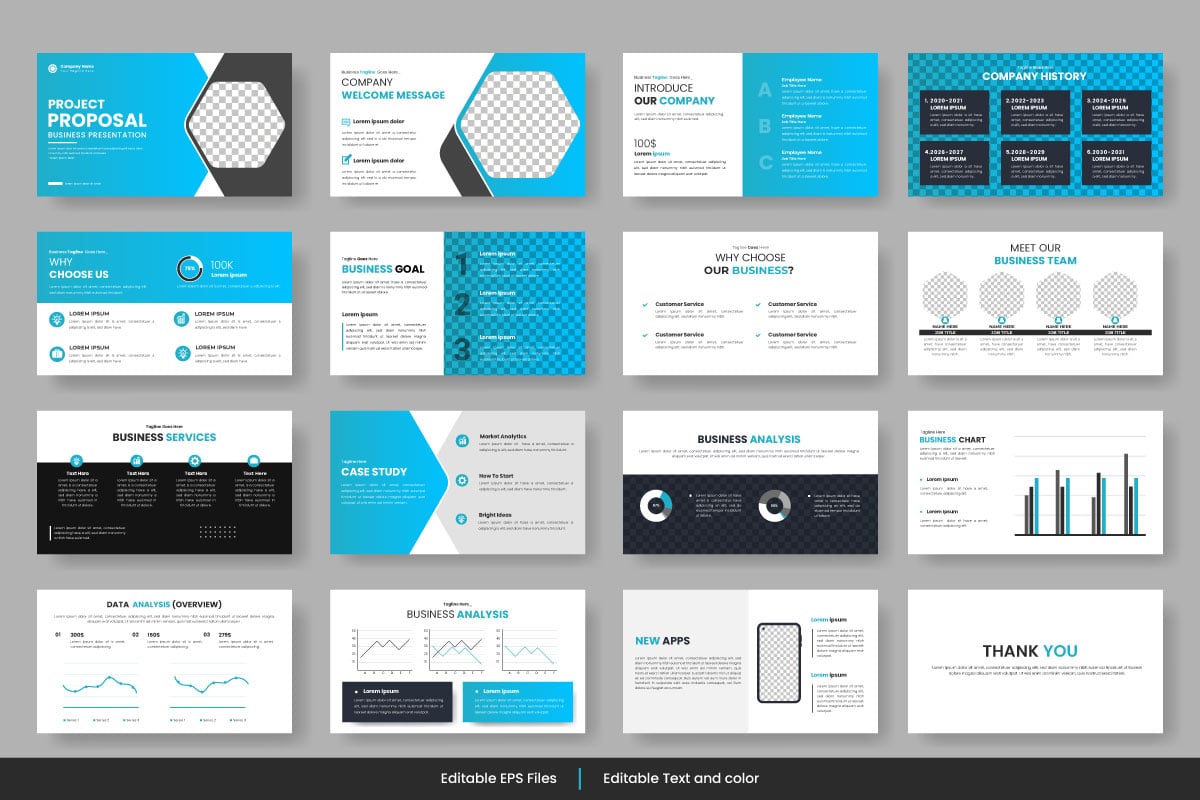 Vector corporate business business presentation, profile design, project report