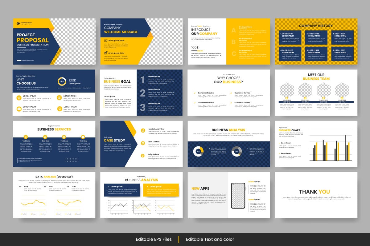 Vector corporate business business presentation, profile design, project and corporate profil