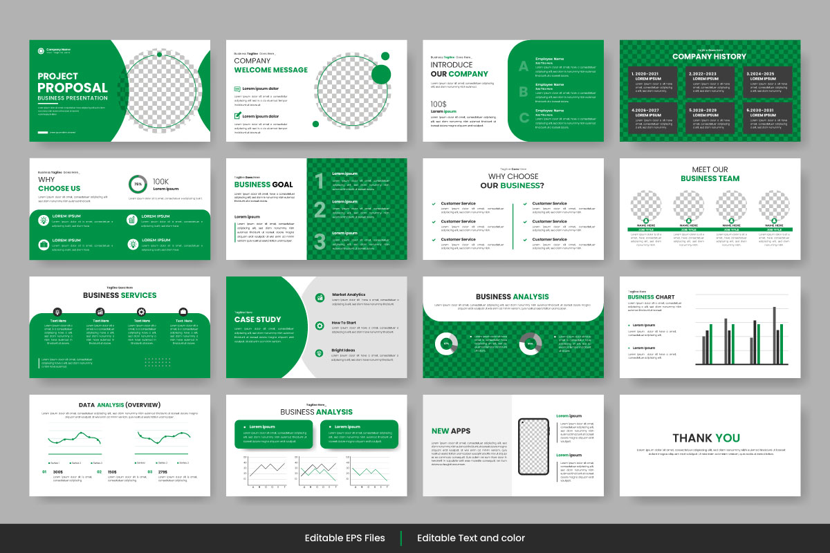 Corporate business business presentation, profile design, project report and corporate profile