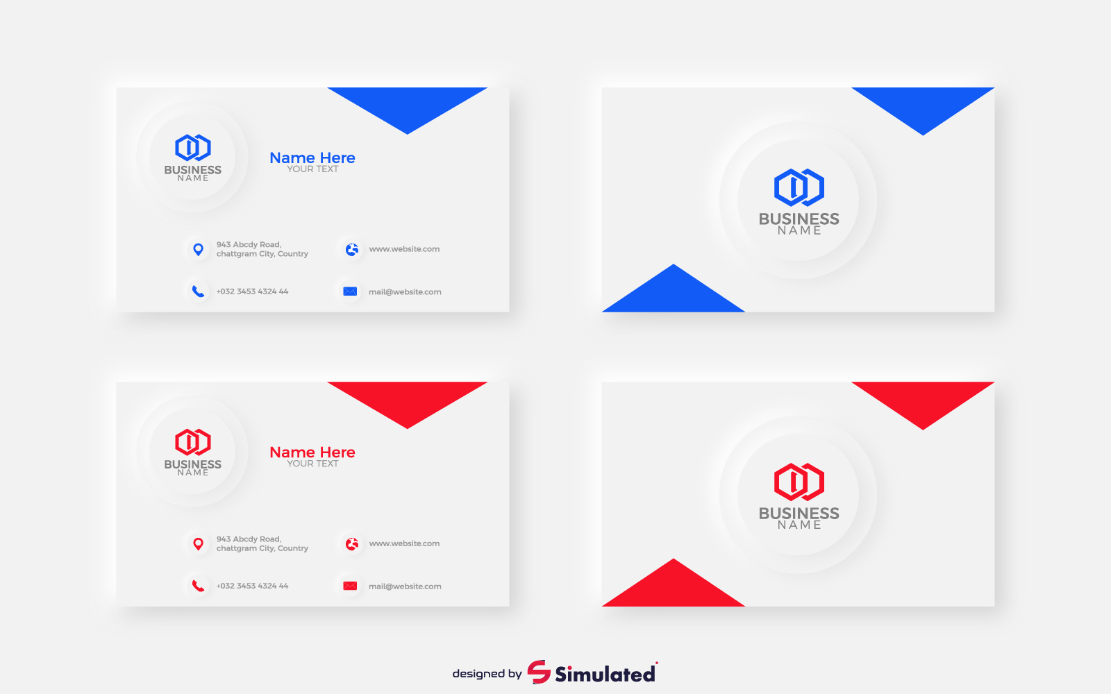 Vector Business Card Templates Design