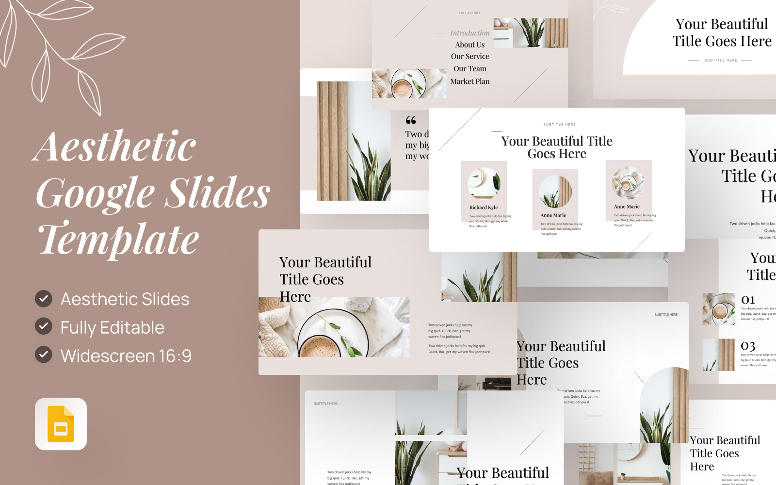 Aesthic - Aesthetic Google Slides Template