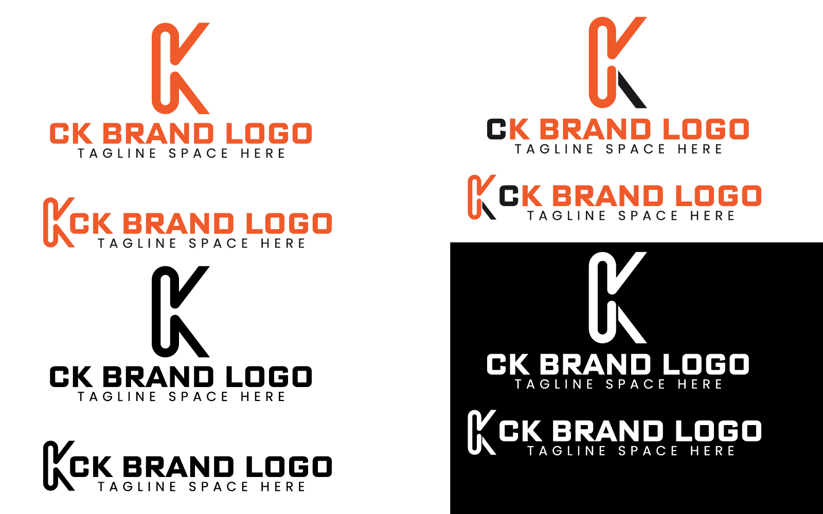 CK Letter Brand Logo Template