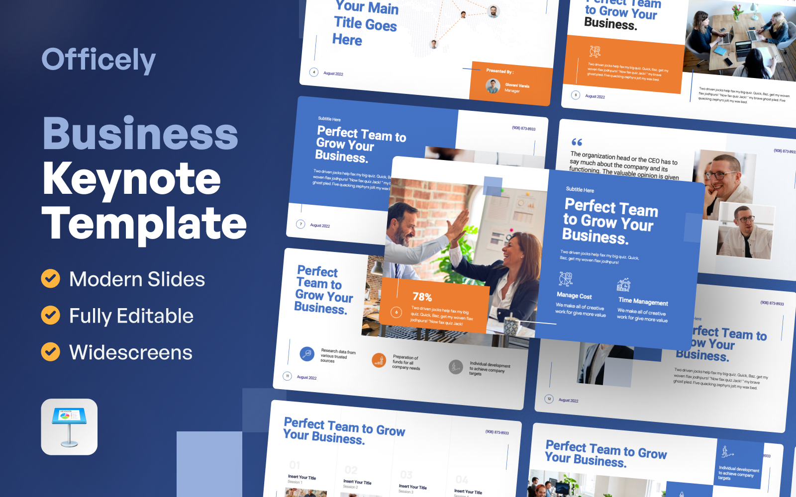 Officely - Business Keynote Presentation Template