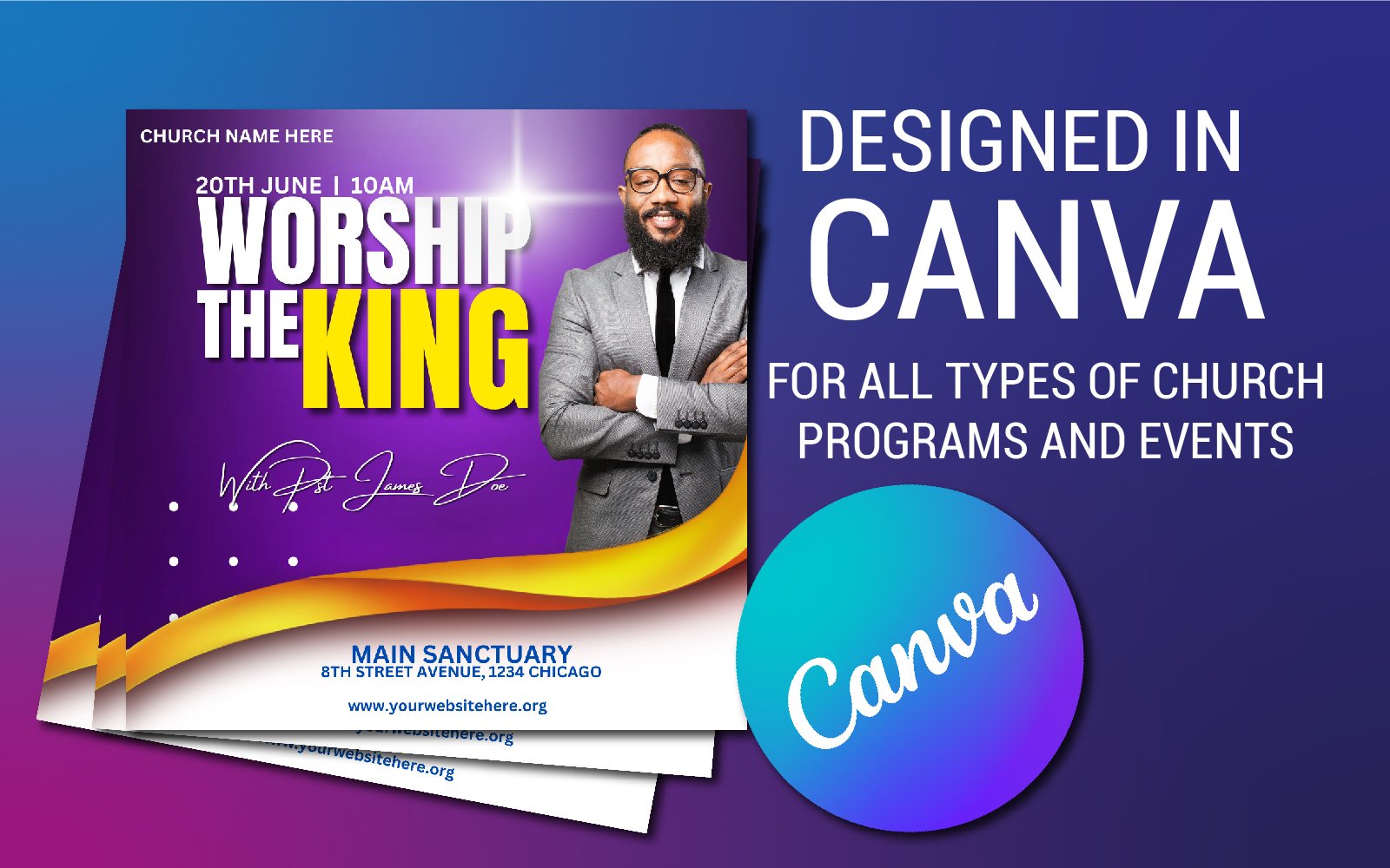 Church Flyer Canva Template 002