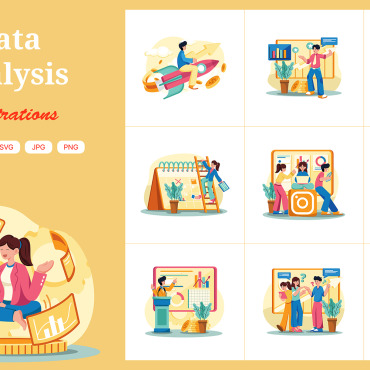 Database Analyzing Illustrations Templates 359426