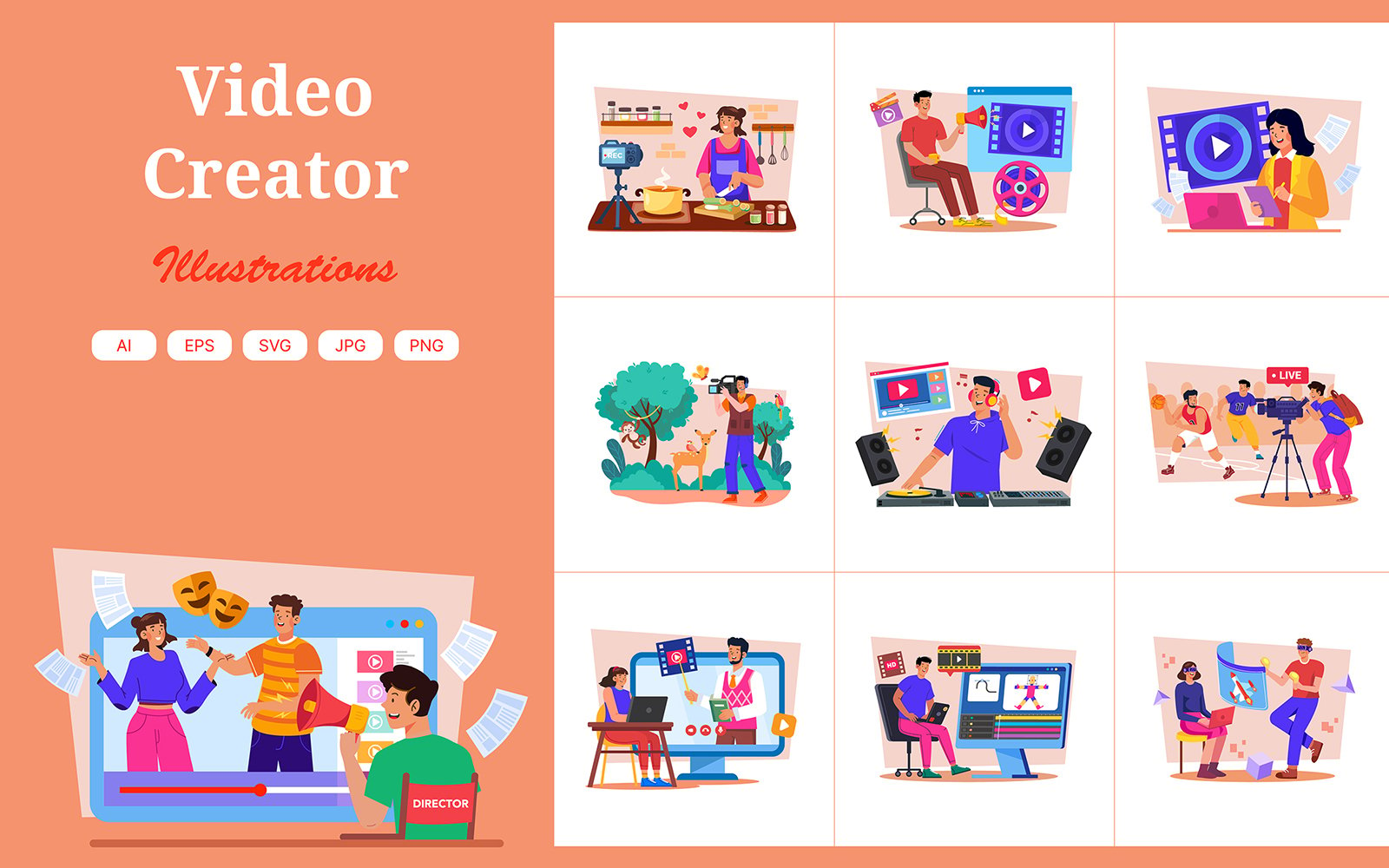 M714_ Video Creator Illustration Pack 2