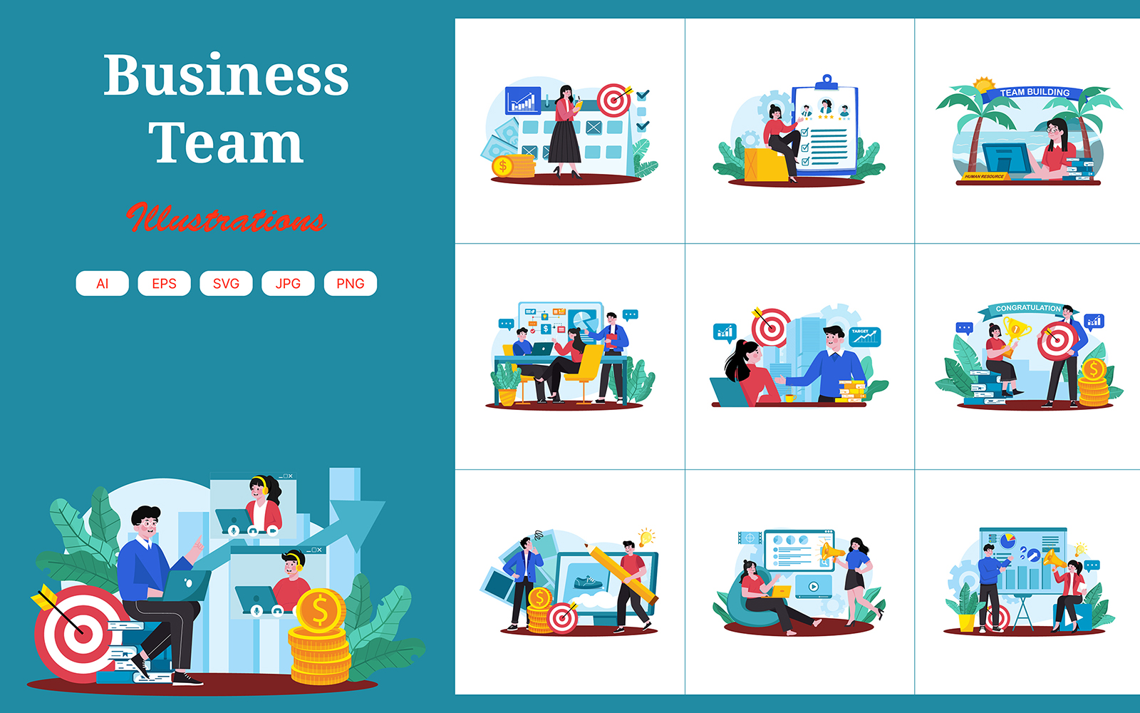 M726_ Business Team Illustration Pack 1