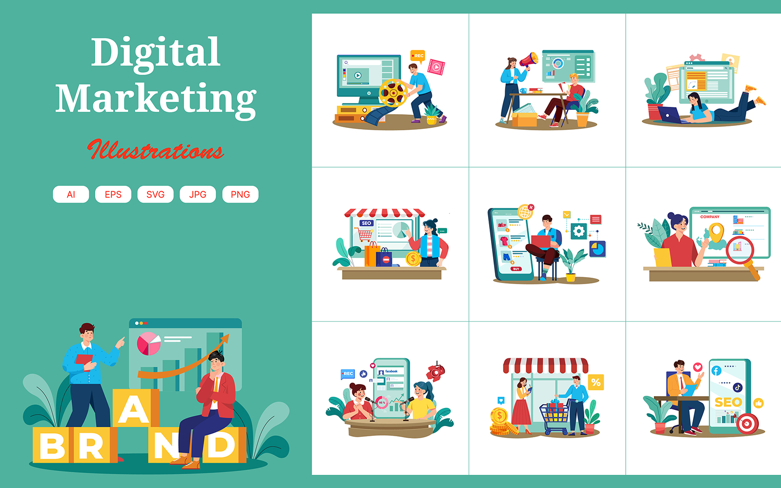 M727_ Digital Marketing Illustration Pack 2
