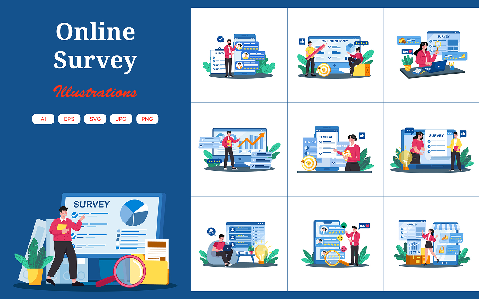 M739_ Online Survey Illustration Pack 1