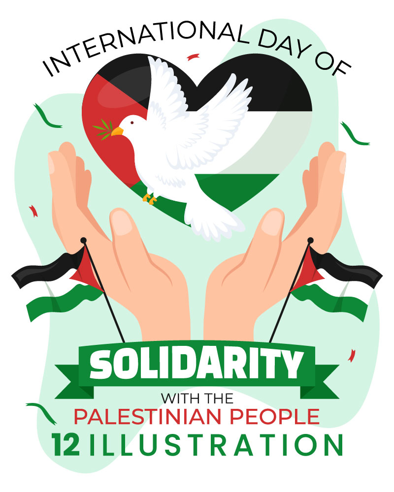 12 International Day of Solidarity with the Palestinian People Illustration