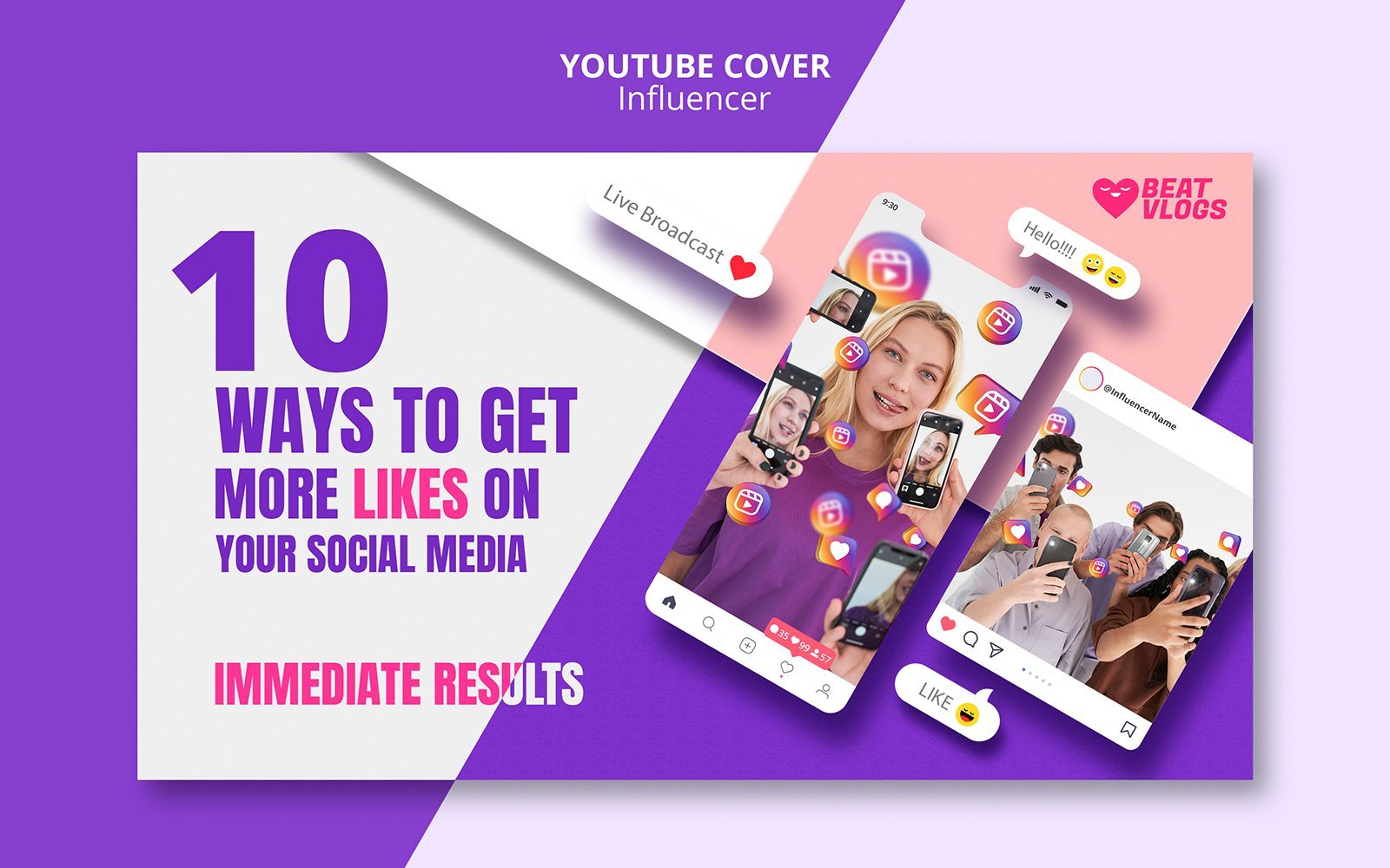 Social Media Marketing Cover Template PSD