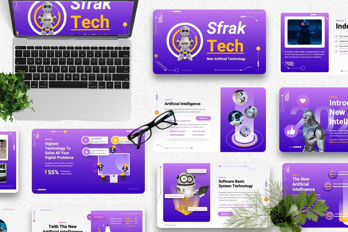 Sfrak - Technology Googleslide Template