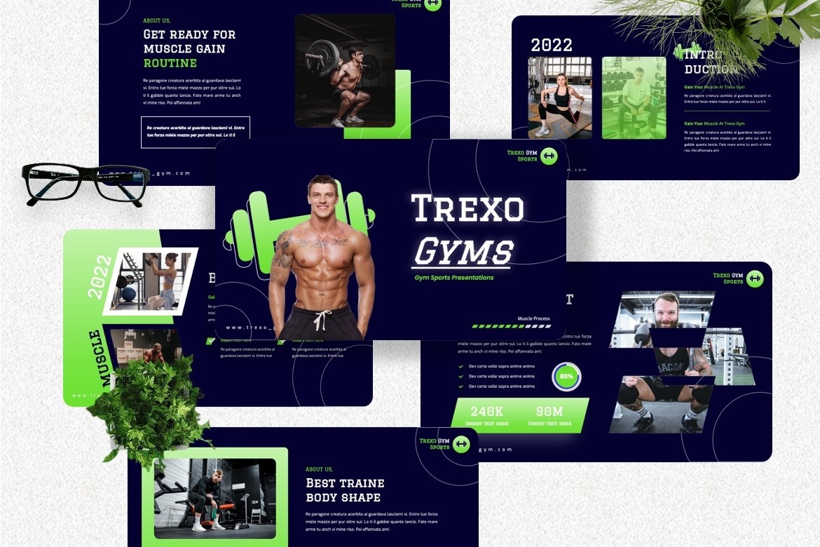 Trexo - Gym Sport Googleslide Templates