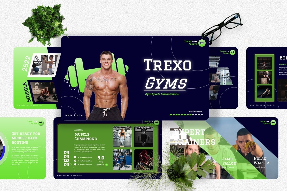 Trexo - Gym Sport Keynote Templates