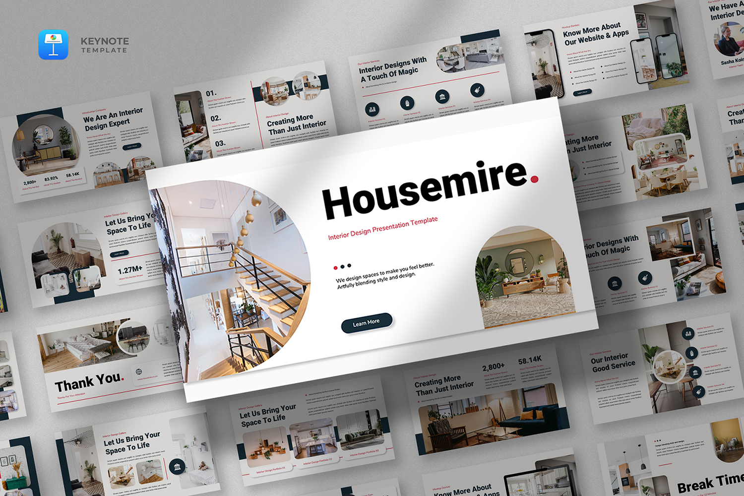 Housemire - Interior Design Keynote Template
