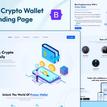 Crypto Trading Landing Page Templates 359676