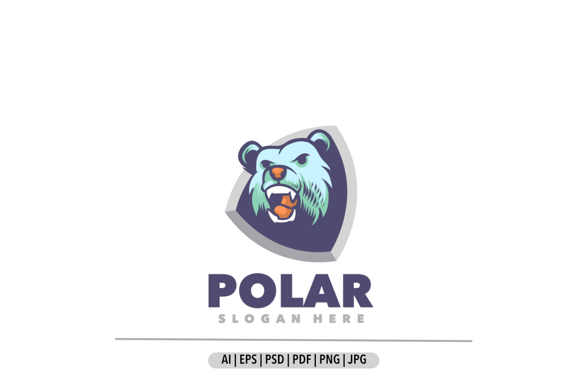 Polar mascot logo for gaming