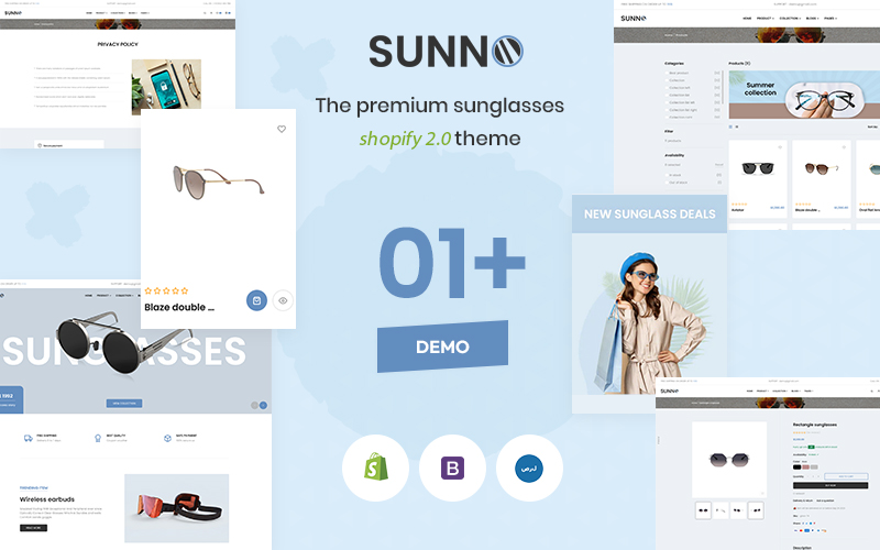 Sunno - The Premium Sunglasses Shopify Theme