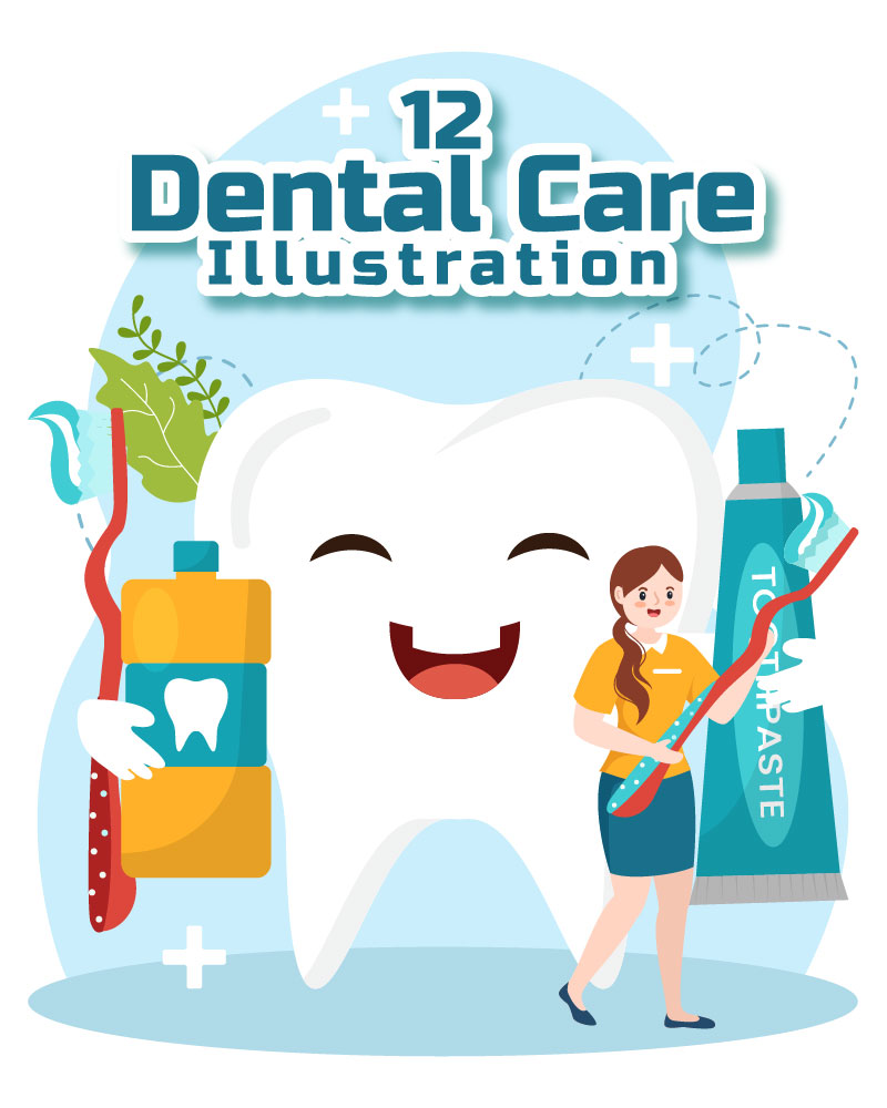 12 Dental Care Illustration