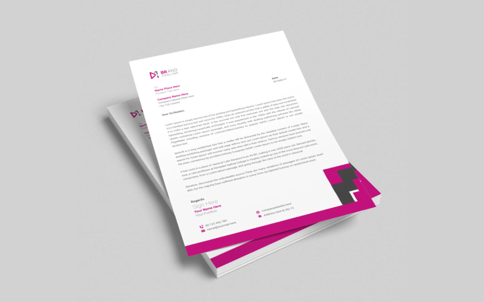 Clean business and corporate letterhead
