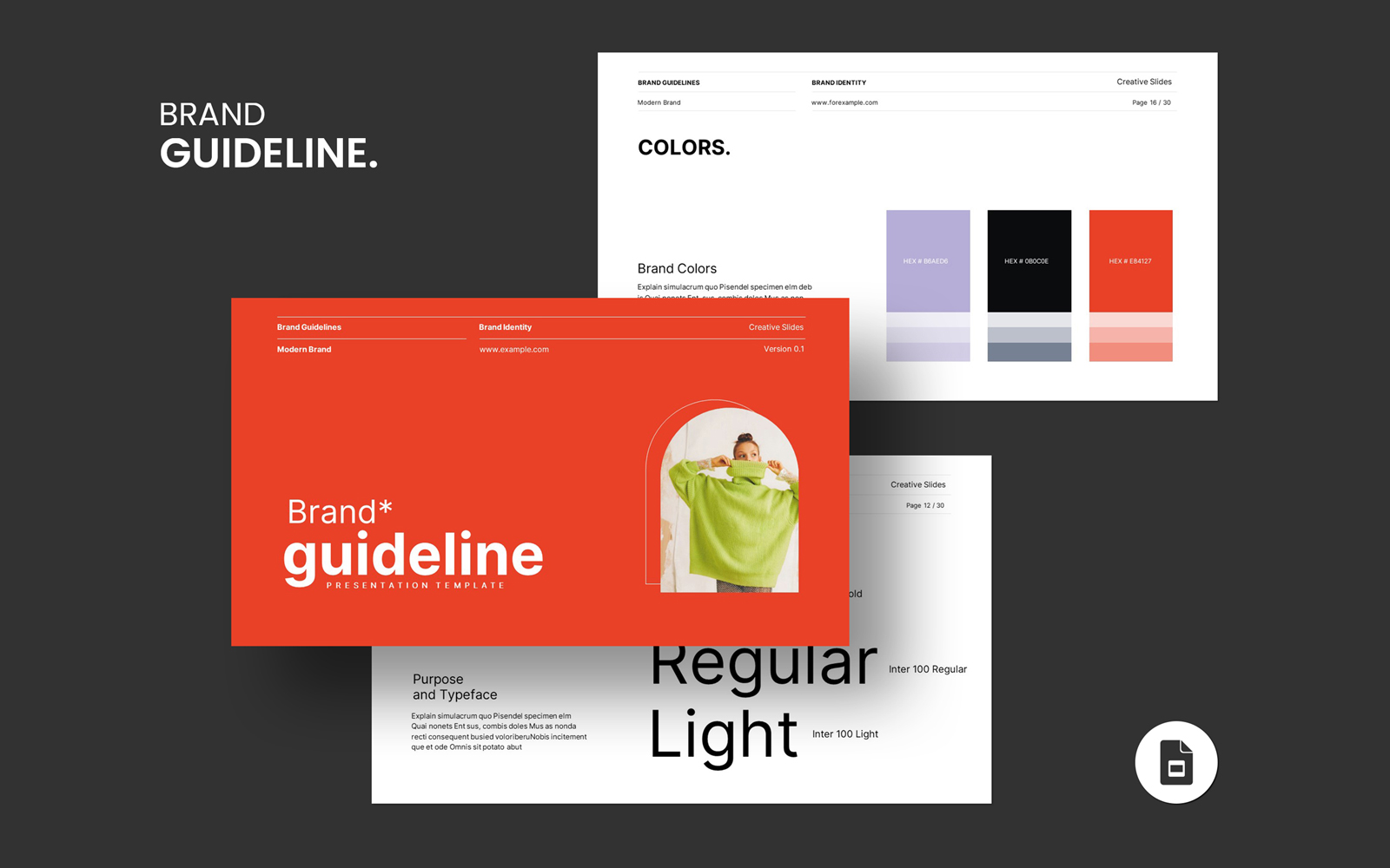 Creative Brand Guidelines Google Slides Template