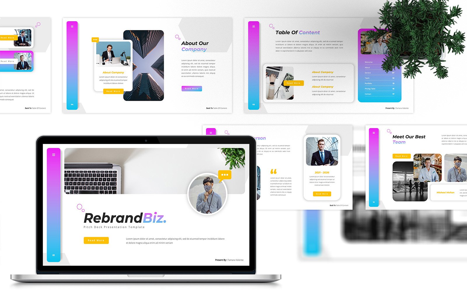 RebrandBiz - Pitch Deck Keynote Template