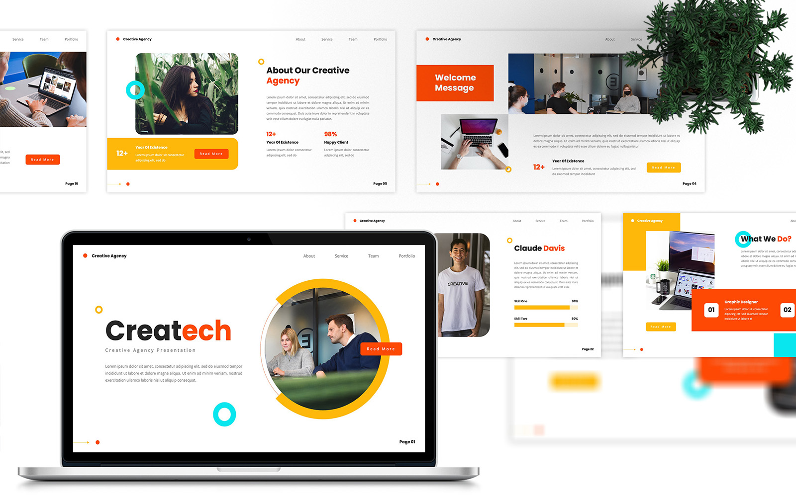 Createch - Creative Agency Google Slides Template