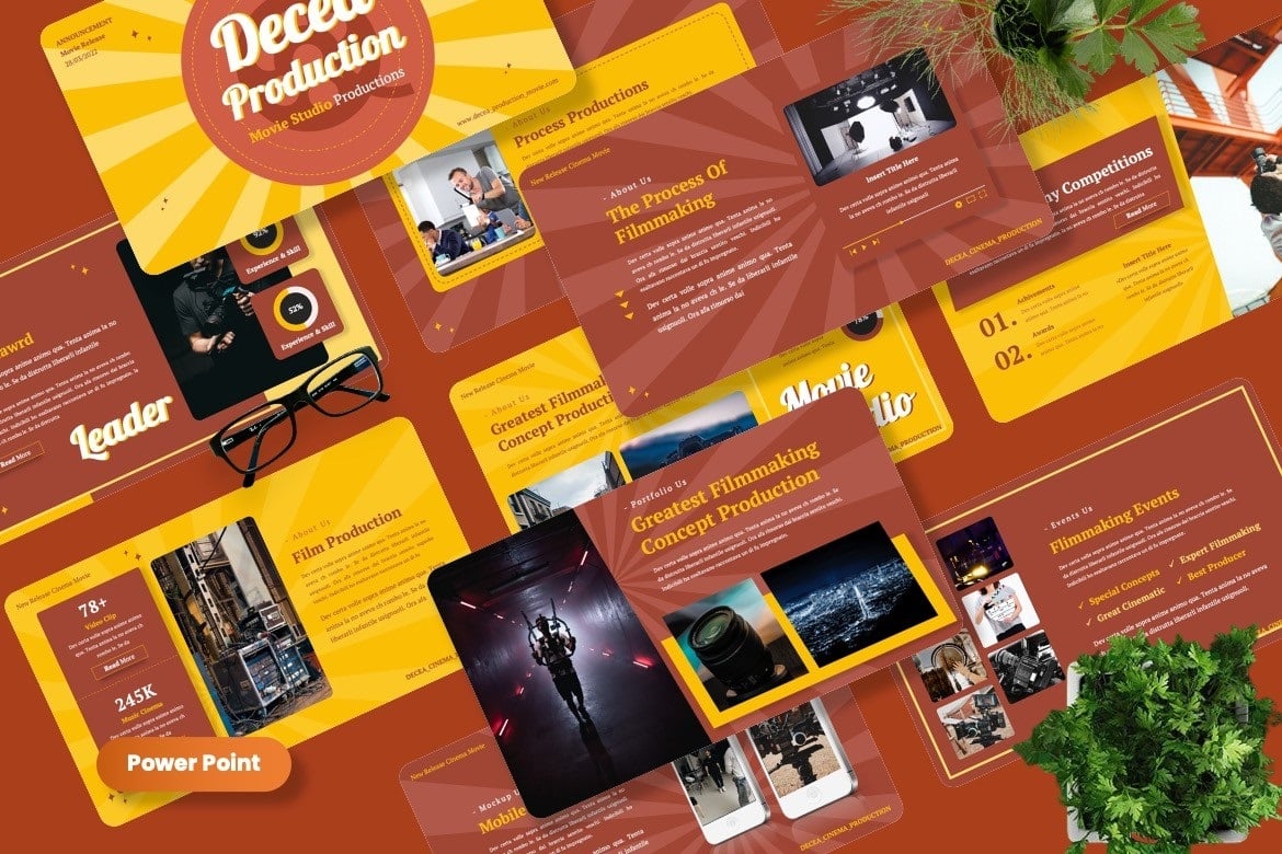 Decea - Movie Production Powerpoint Template