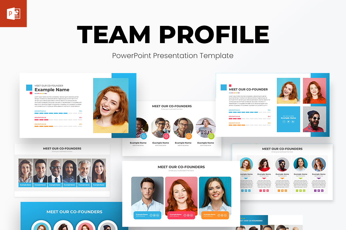 Management Team Profile PowerPoint Presentation Template