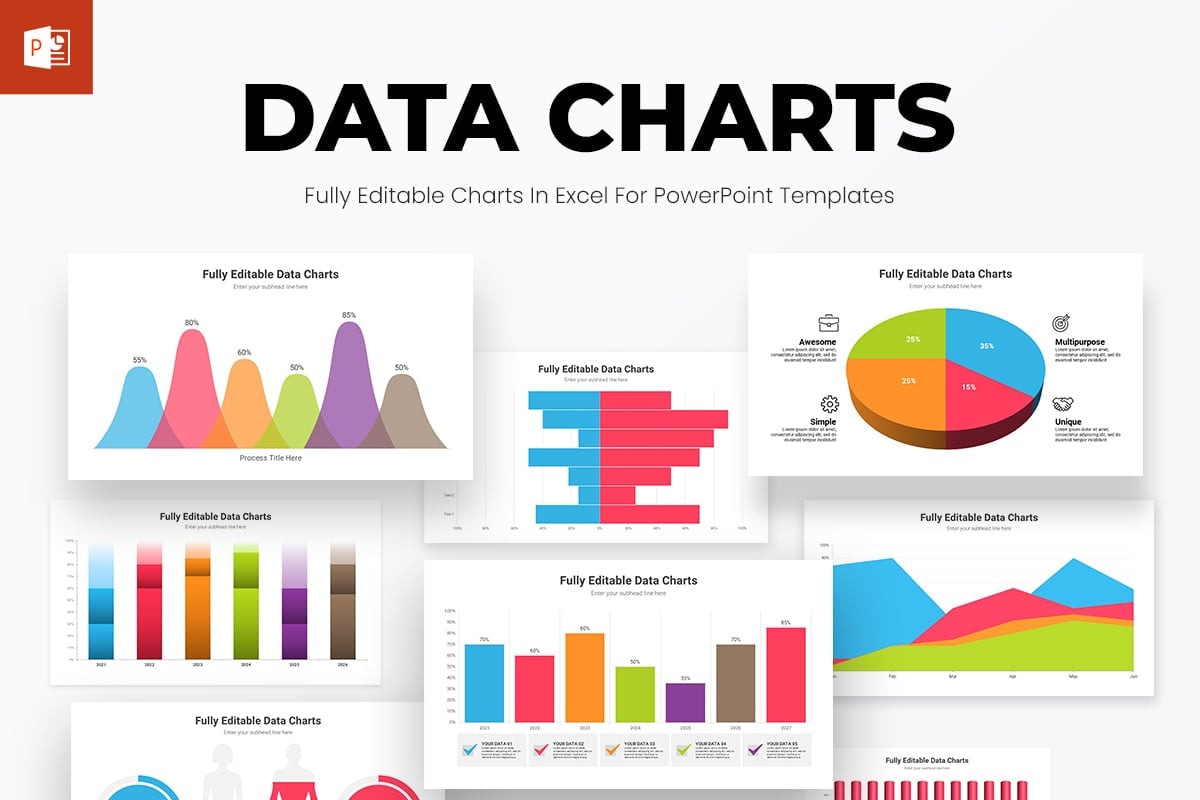 Data Charts PowerPoint Presentation Template