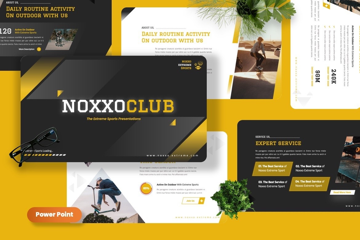 Noxxo - Extreme Sport Powerpoint Templates