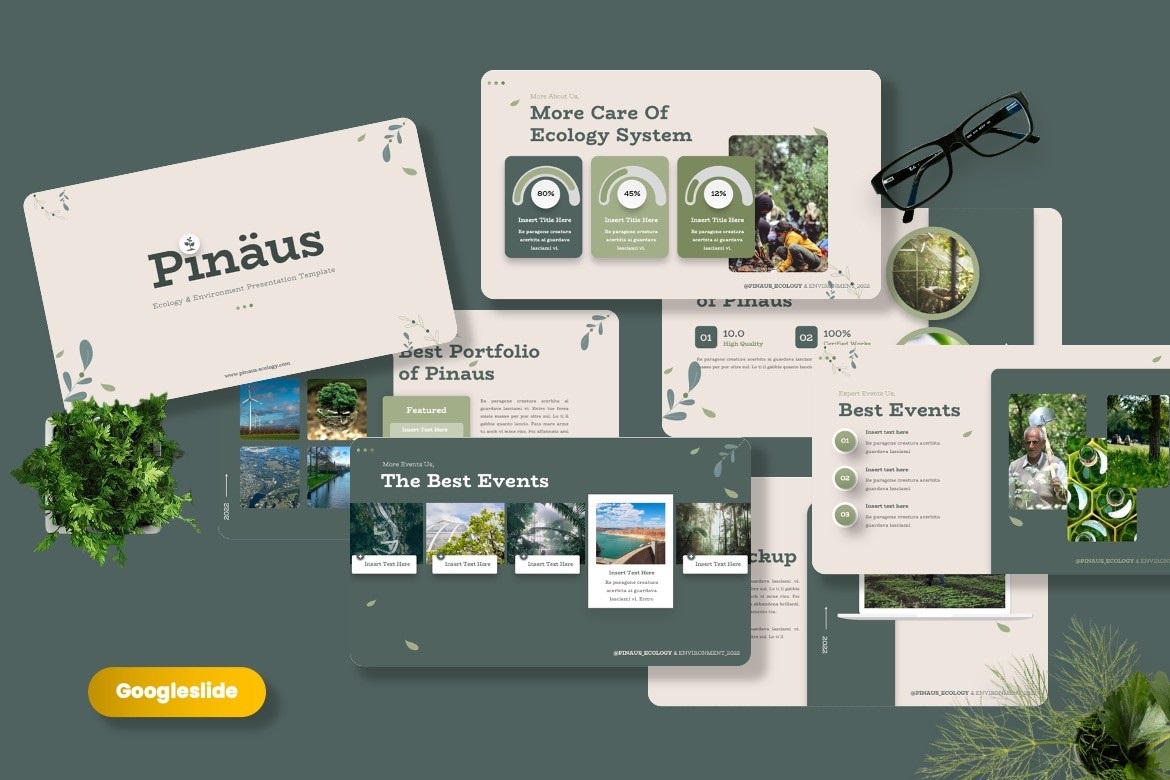 Pinaus - Ecology & Environment Googleslide Template