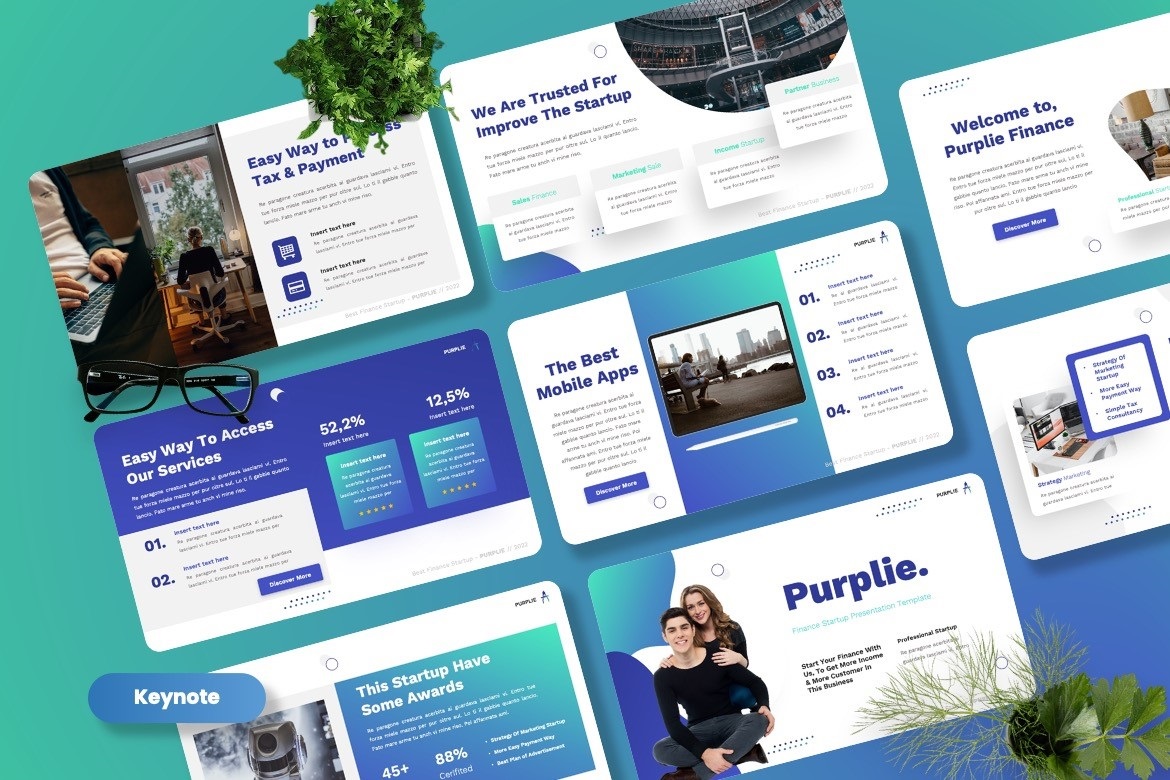 Purplie - Finance Startup Keynote Template