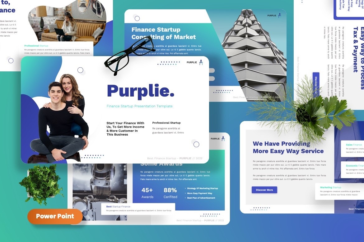 Purplie - Finance Startup Powerpoint Template