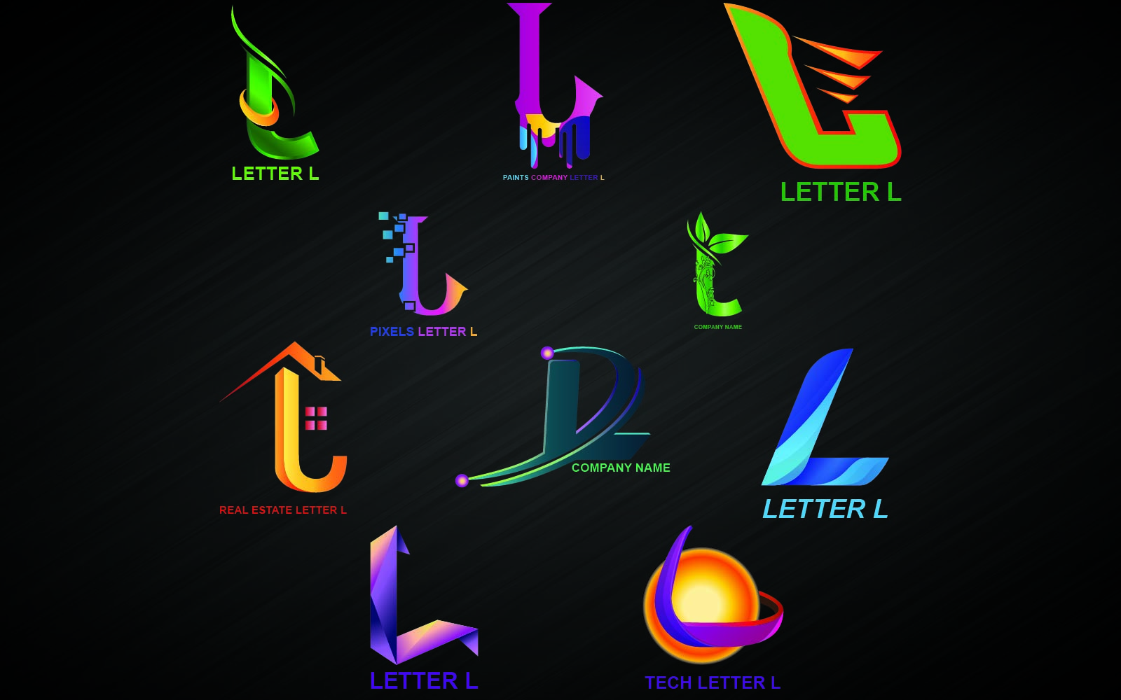 Letter L Logo Template For All Companies And Brands