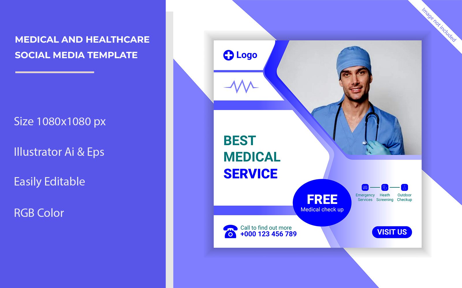 Medical Social Media Post Template Design by