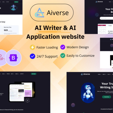 Ai Copywriting Responsive Website Templates 360928