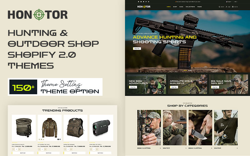 Hontor - Hunting & Outdoor Gun Store Multipurpose Shopify 2.0 Responsive Theme