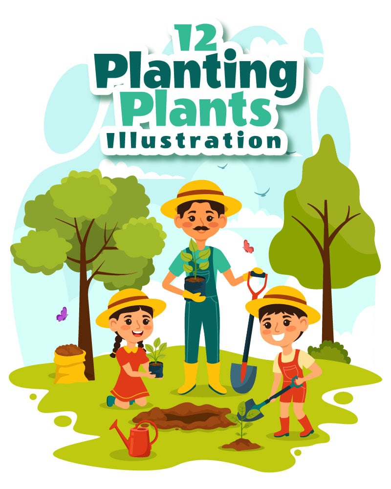 12 Planting Plants Illustration