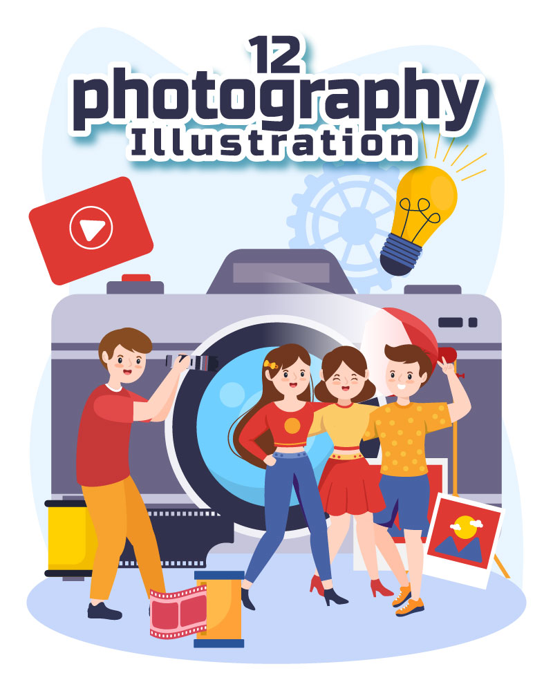 12 Photography Vector Illustration