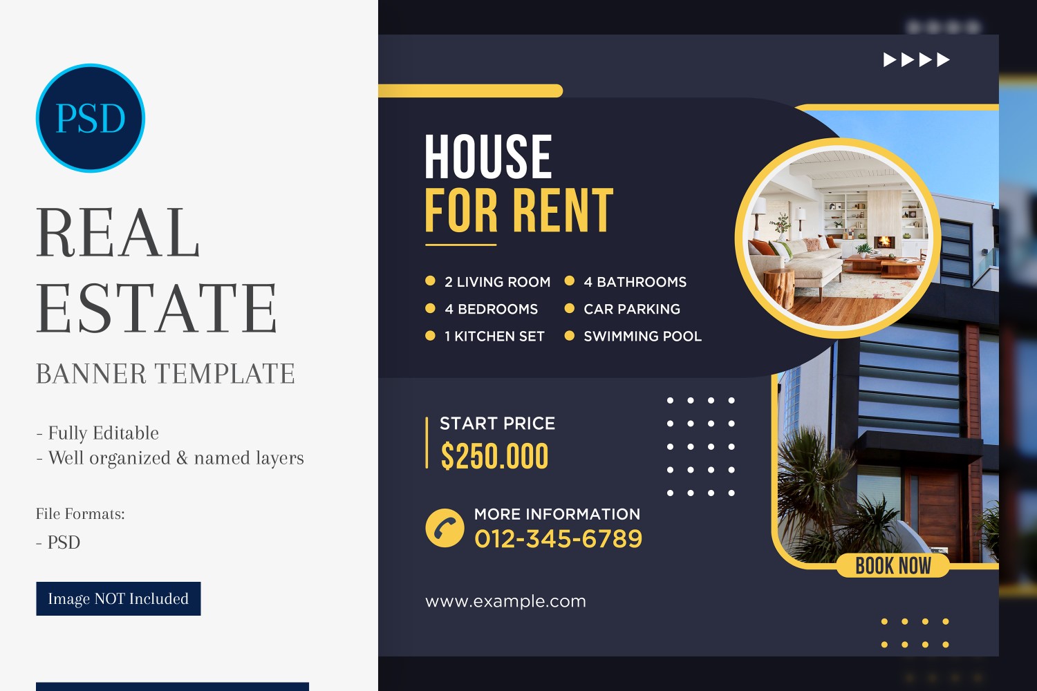 Real Estate Social Media Banner Post Design Template 01