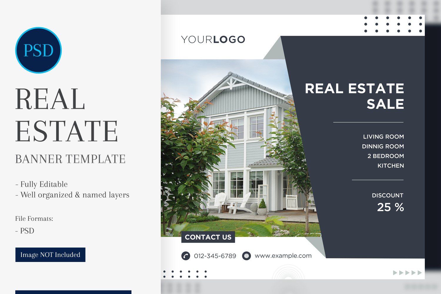 Real Estate Social Media Banner Post Design Template 07