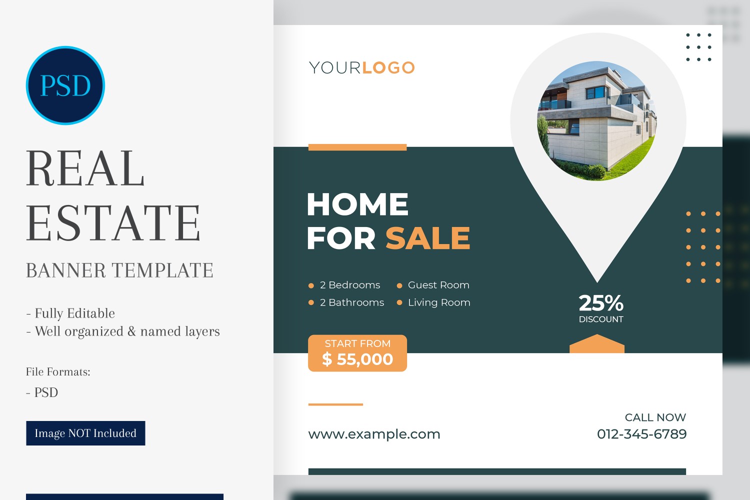 Real Estate Social Media Banner Post Design Template 38