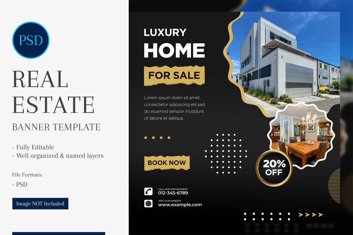 Real Estate Social Media Banner Post Design Template 52