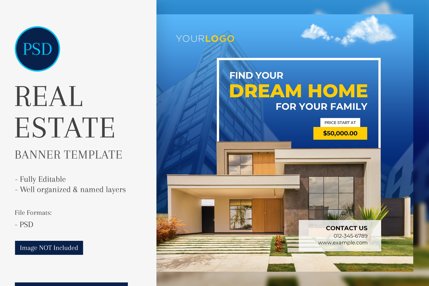 Real Estate Social Media Banner Post Design Template 53