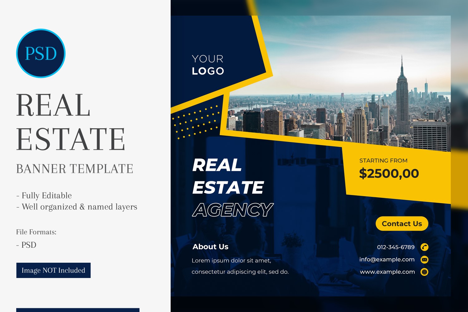 Real Estate Social Media Banner Post Design Template 54