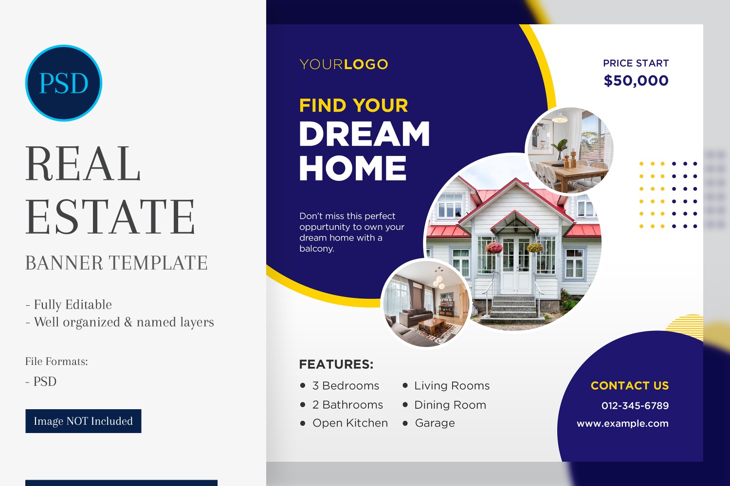 Real Estate Social Media Banner Post Design Template 55